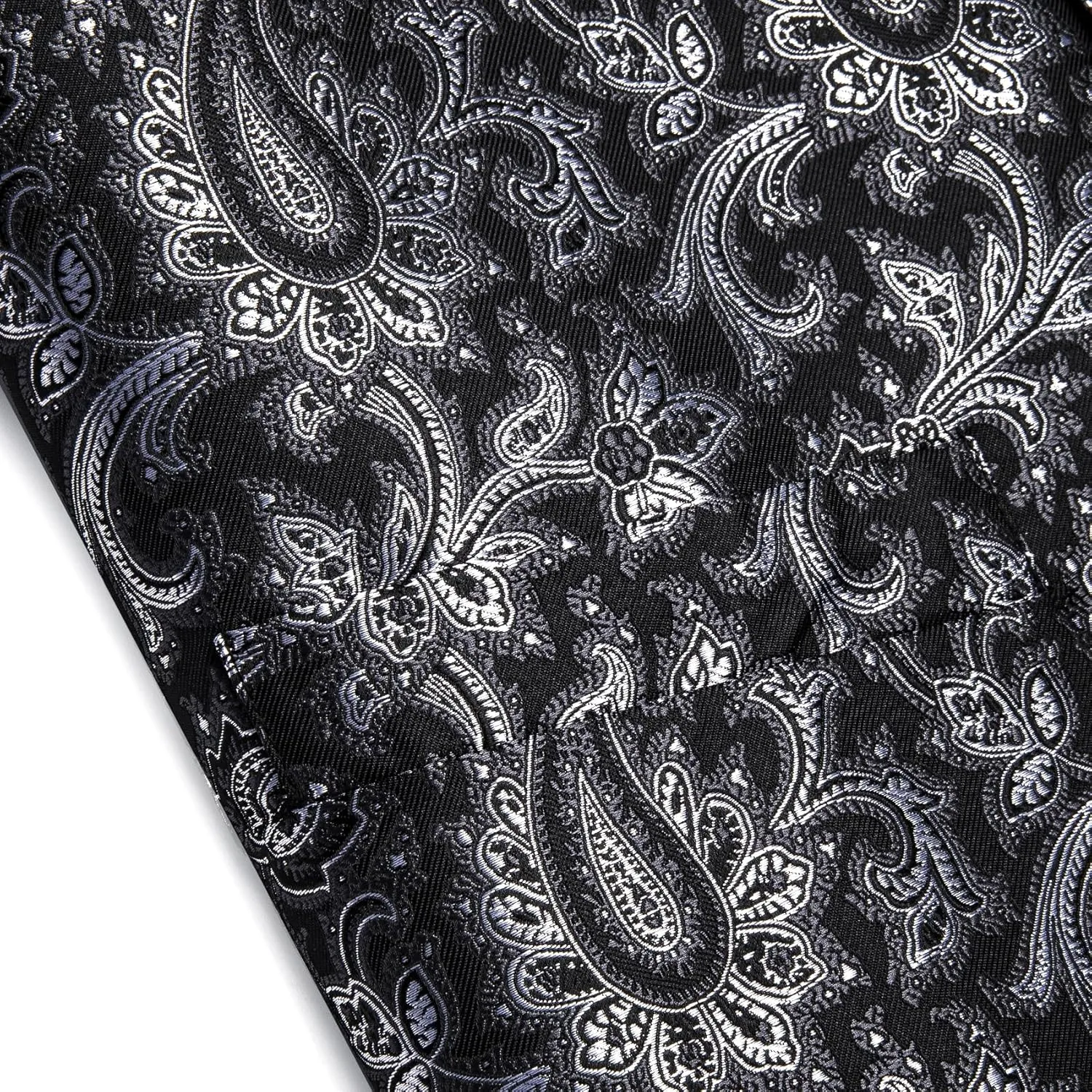 Mens Victorian Vest Tie Set Silk Paisley Suit Vests Formal Waistcoat Gothic Steampunk Vest with Notched Lapels