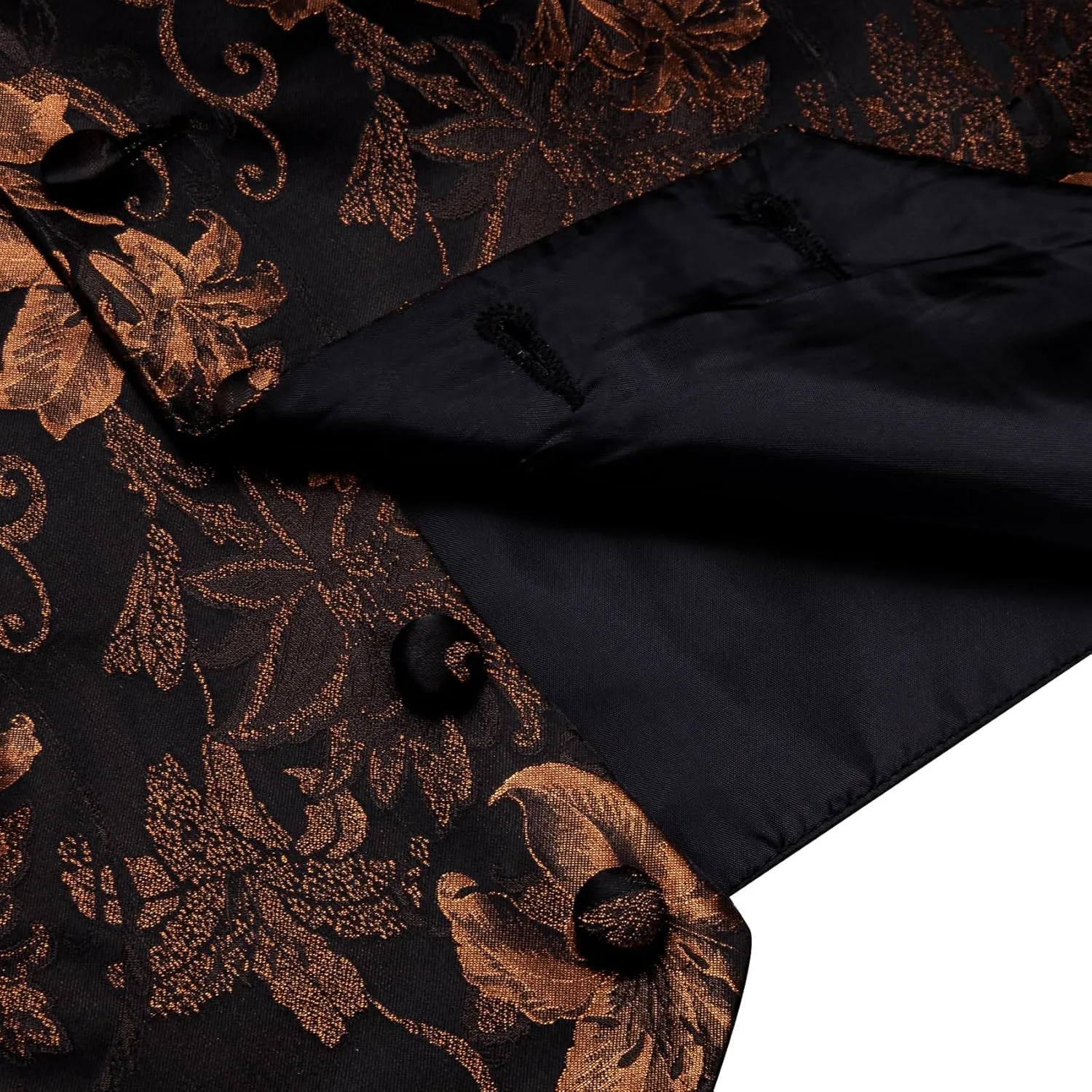 Mens Victorian Vest Tie Set Silk Paisley Suit Vests Formal Waistcoat Gothic Steampunk Vest with Notched Lapels