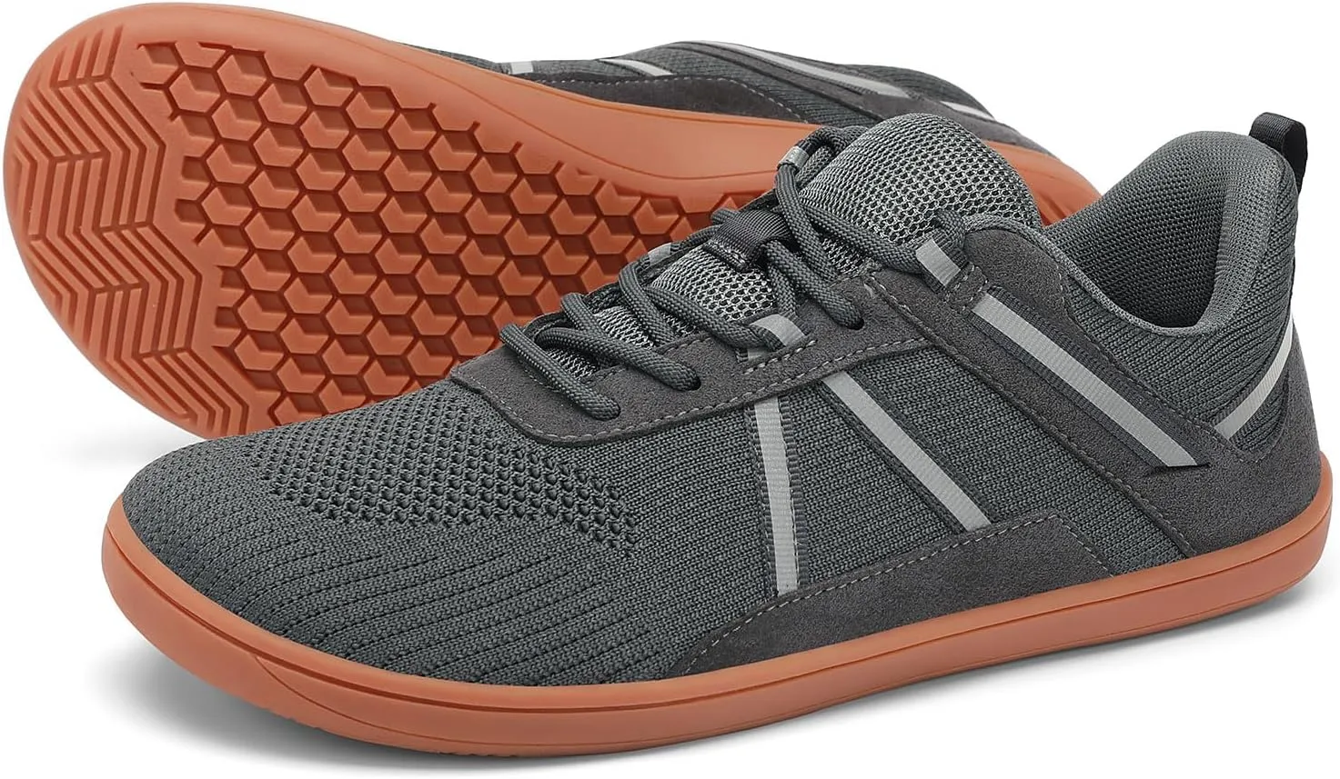 Men's Wide Toe Barefoot Shoes Minimalist Zero Drop Walking Shoes Non Slip Comfortable Outdoor Tennis Trail Shoes Width Cross Training Sneakers