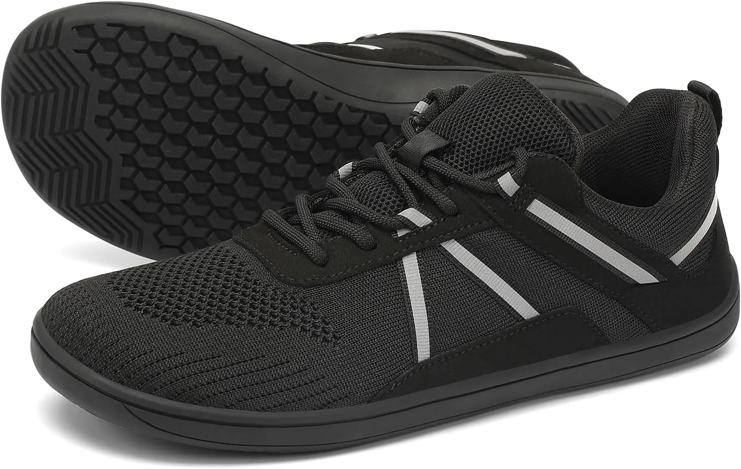 Men's Wide Toe Barefoot Shoes Minimalist Zero Drop Walking Shoes Non Slip Comfortable Outdoor Tennis Trail Shoes Width Cross Training Sneakers