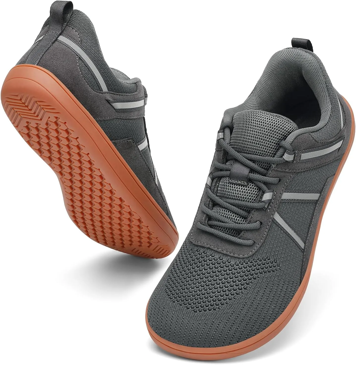 Men's Wide Toe Barefoot Shoes Minimalist Zero Drop Walking Shoes Non Slip Comfortable Outdoor Tennis Trail Shoes Width Cross Training Sneakers