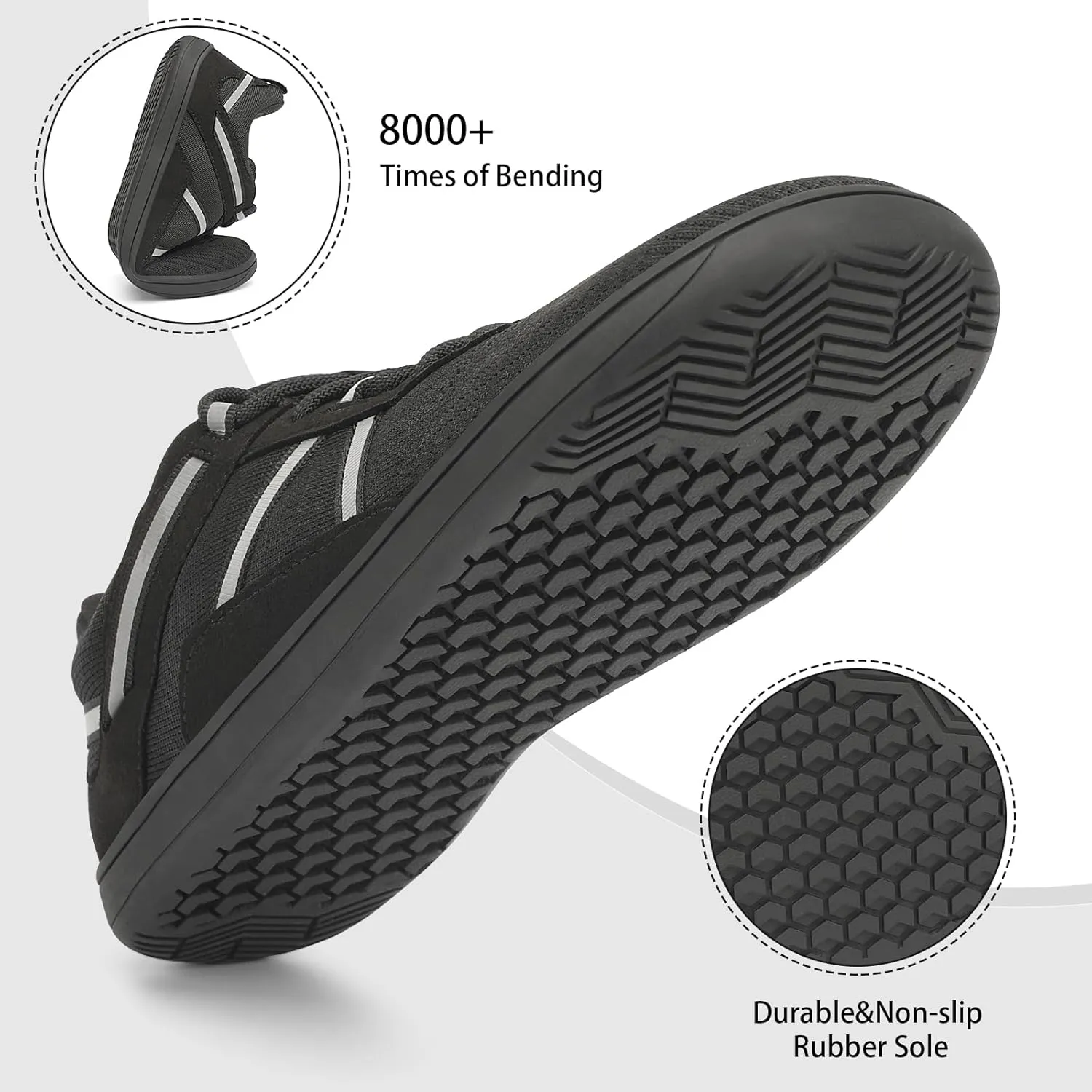 Men's Wide Toe Barefoot Shoes Minimalist Zero Drop Walking Shoes Non Slip Comfortable Outdoor Tennis Trail Shoes Width Cross Training Sneakers