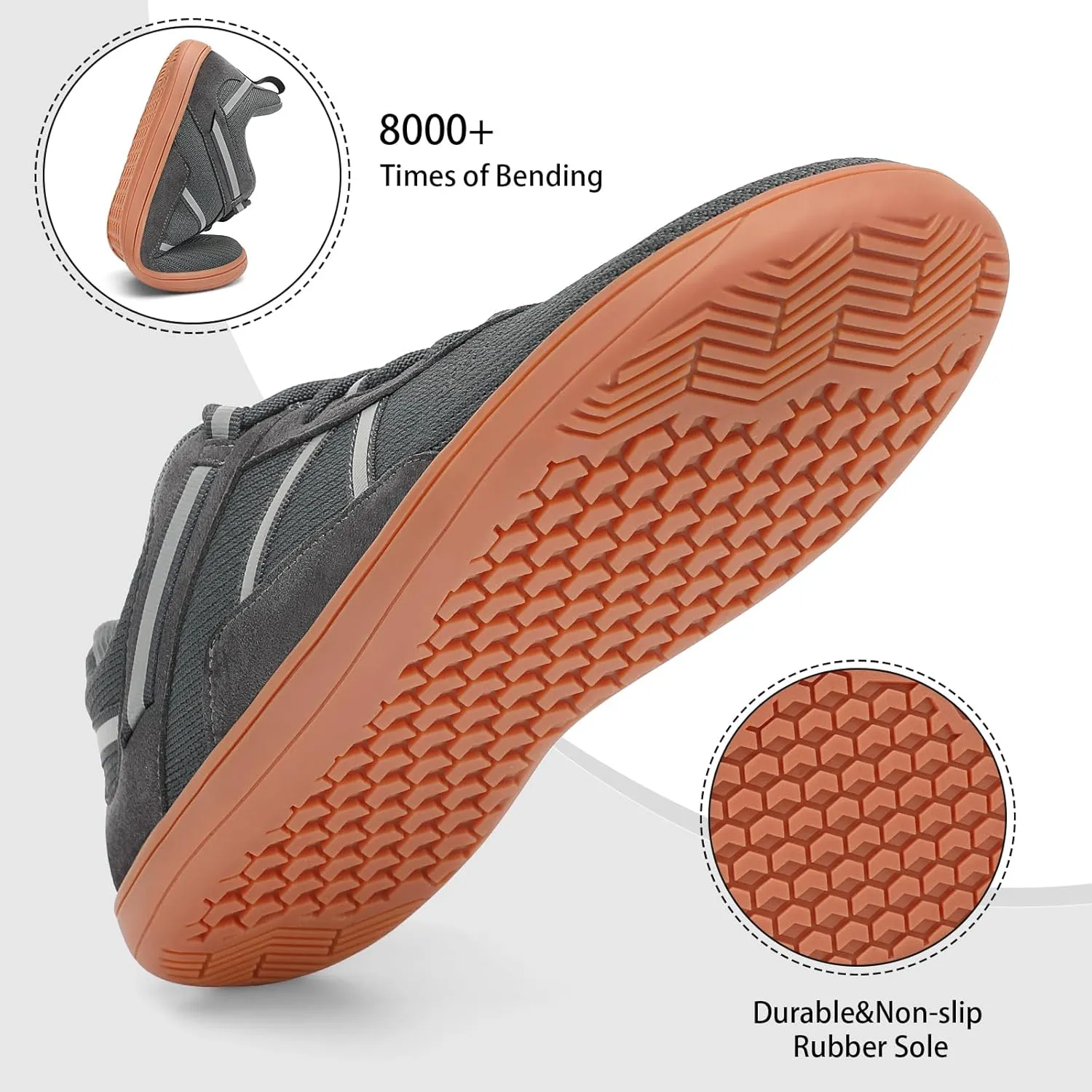 Men's Wide Toe Barefoot Shoes Minimalist Zero Drop Walking Shoes Non Slip Comfortable Outdoor Tennis Trail Shoes Width Cross Training Sneakers