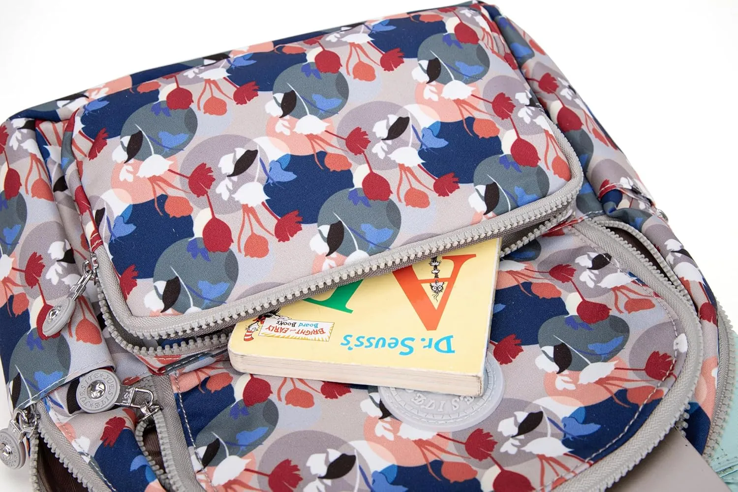 Mini Backpack Purse for Women,Small Nylon backpacks for Ladies Backpacks Women Anti Theft Travel Bag (FF-Floral)