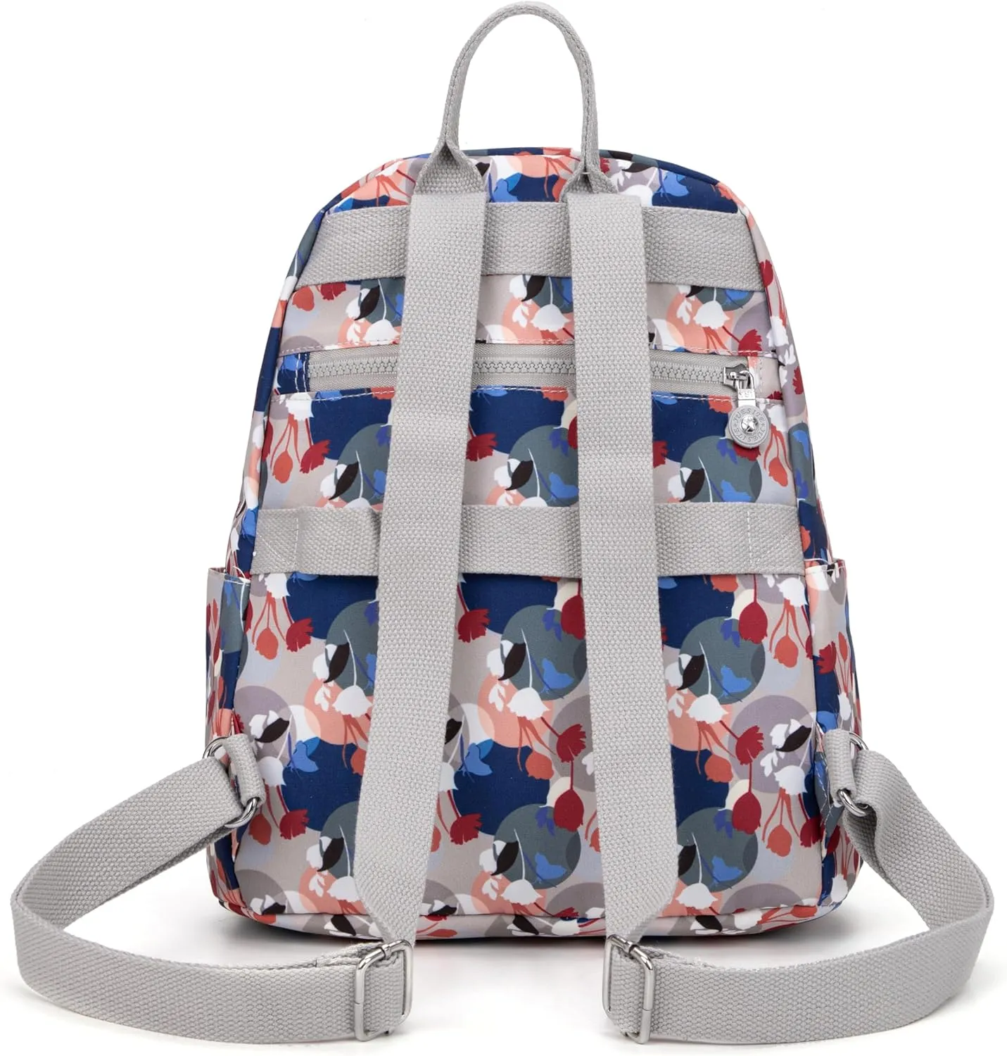 Mini Backpack Purse for Women,Small Nylon backpacks for Ladies Backpacks Women Anti Theft Travel Bag (FF-Floral)