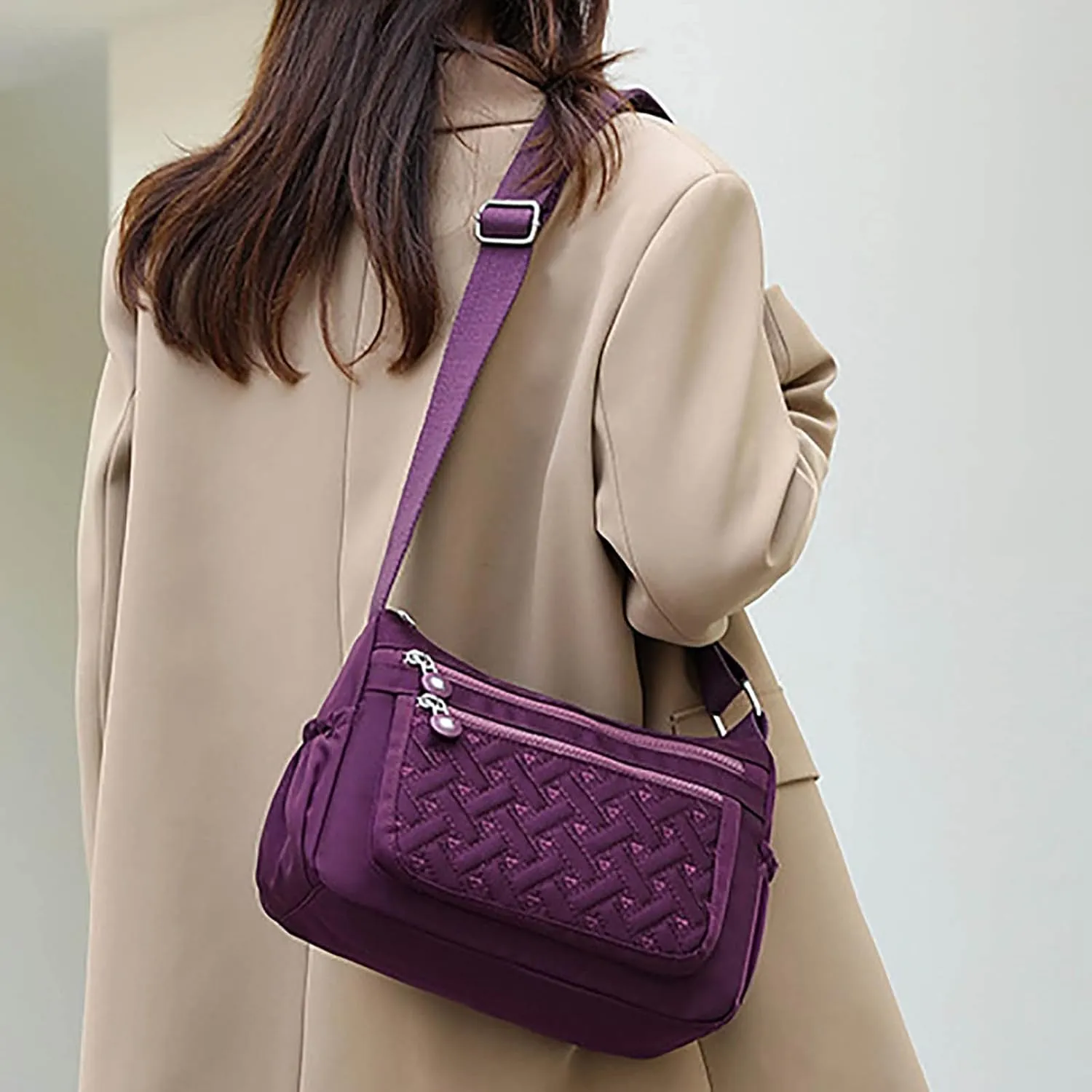 Mini Crossbody Bag, Handbags Purses with Adjustable Strap for Women, Ladies Shoulder Totes Bag Pocket Honey Brown