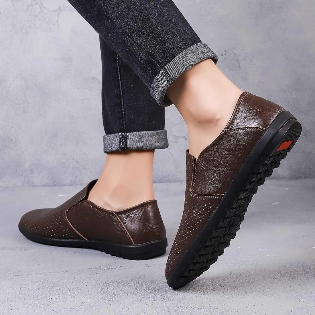 Minishion Mens Casual Shoes Breathable Summer Slip ons 9805#