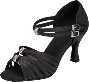 Minishion Women's Satin Latin Ballroom Dance Shoes Wedding Evening Sandals