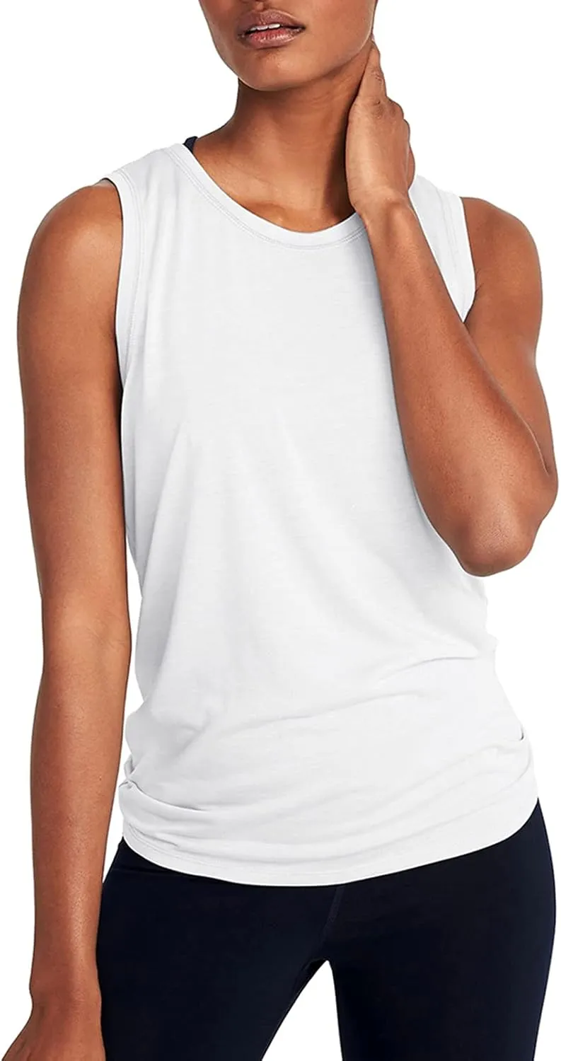 Mippo Workout Tops for Women Open Back Shirts Yoga Athletic Tops Running Muscle Tank Tops