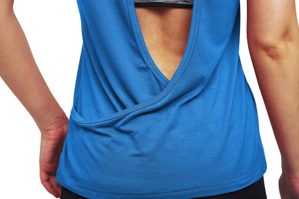 Mippo Workout Tops for Women Open Back Shirts Yoga Athletic Tops Running Muscle Tank Tops