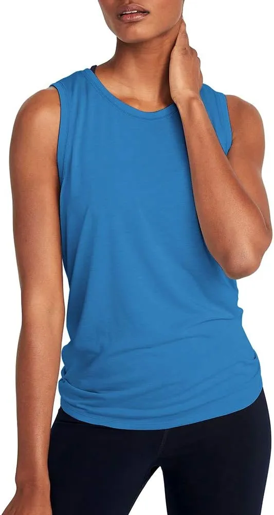 Mippo Workout Tops for Women Open Back Shirts Yoga Athletic Tops Running Muscle Tank Tops
