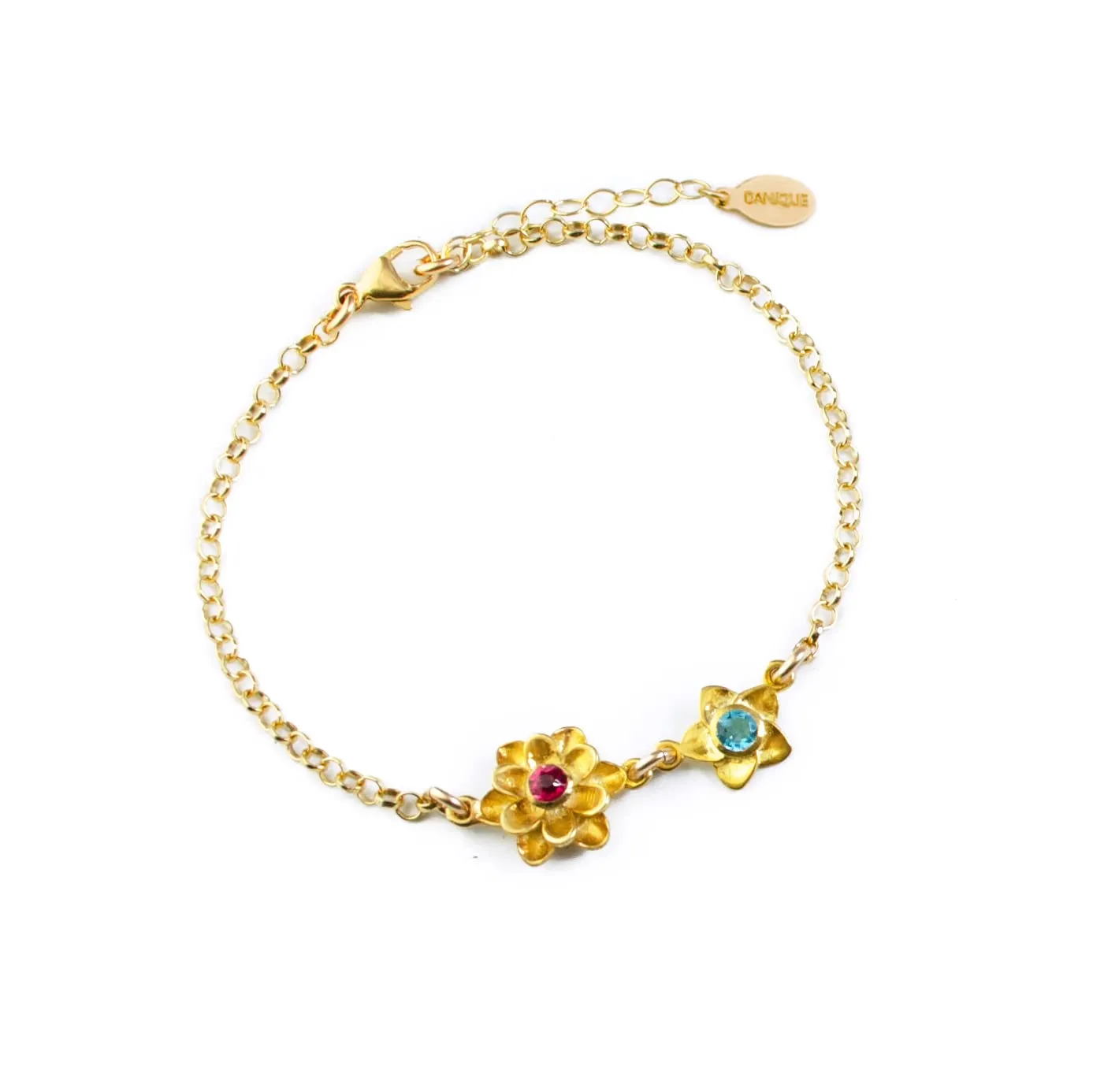 Mother's Flower Charm Bracelet, Custom Birthstone Bracelet, Personalized Charm Bracelet, Mother Daughter gift, Mother's Jewelry [Bloom]