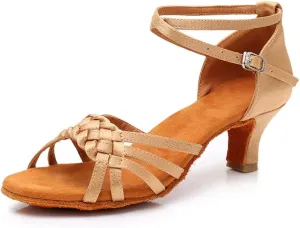 MSMAX Latin Dance Shoes High Heel Jazz Ballroom Dancing Sandals for Women