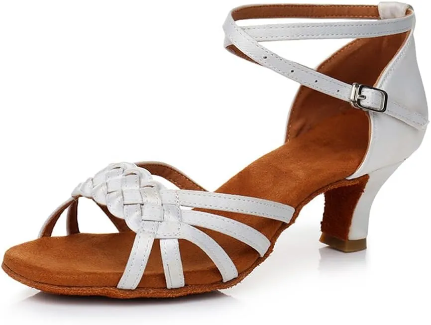 MSMAX Latin Dance Shoes High Heel Jazz Ballroom Dancing Sandals for Women