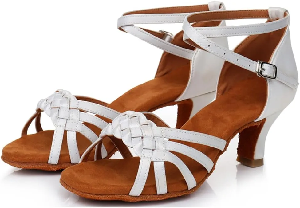 MSMAX Latin Dance Shoes High Heel Jazz Ballroom Dancing Sandals for Women