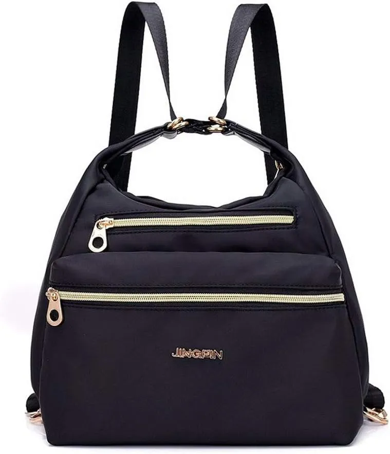Multi-Pocket Crossbody Bag for Women Convertible Nylon Shoulder Bag Travel Backpack Purse