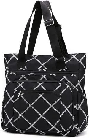 Multi Pocket Nylon Totes Handbag Large Shoulder Bag Travel Purse Bags For Women