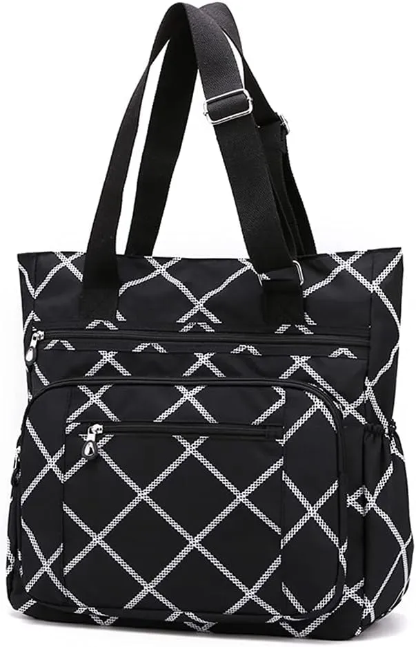 Multi Pocket Nylon Totes Handbag Large Shoulder Bag Travel Purse Bags For Women