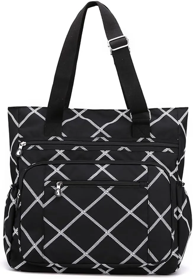 Multi Pocket Nylon Totes Handbag Large Shoulder Bag Travel Purse Bags For Women