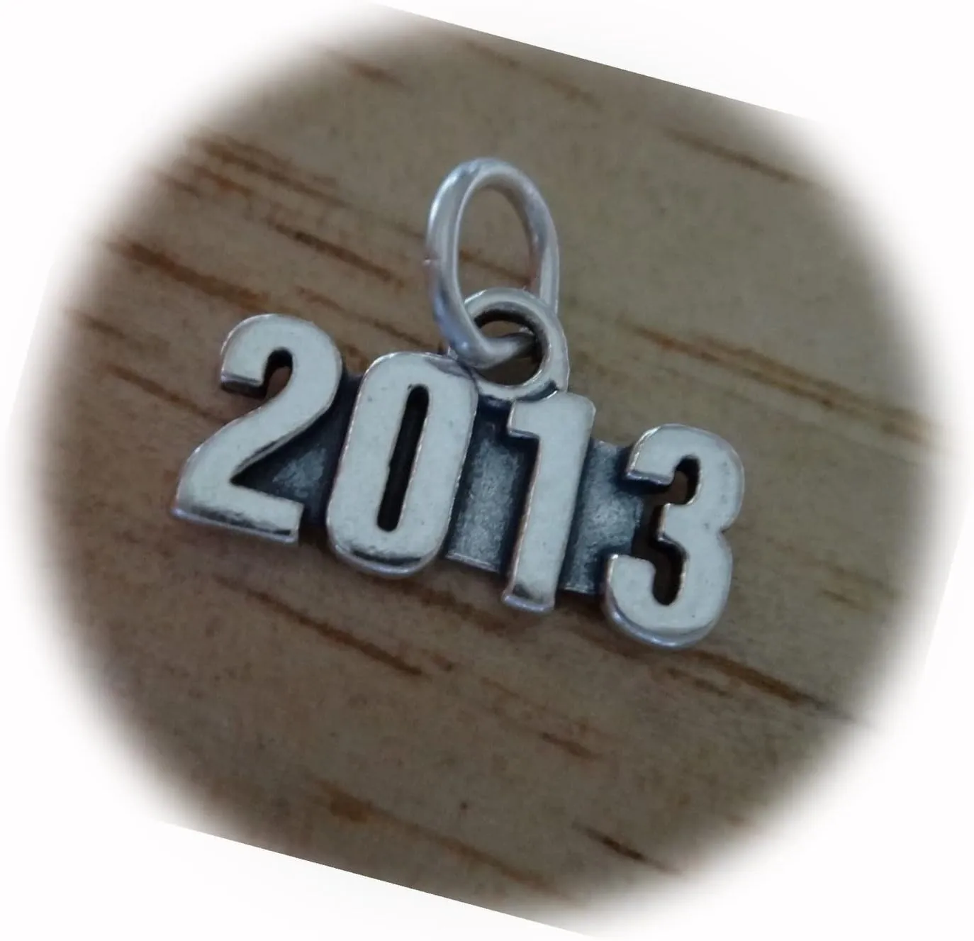 New Sterling Silver 10x17mm Birth Anniversary Graduation Wedding Year 2013 Charm CII2546SEE