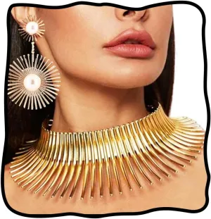 Nicute African Necklace Jewelry Sets Gold Choker Necklaces Jewelry Set for Women