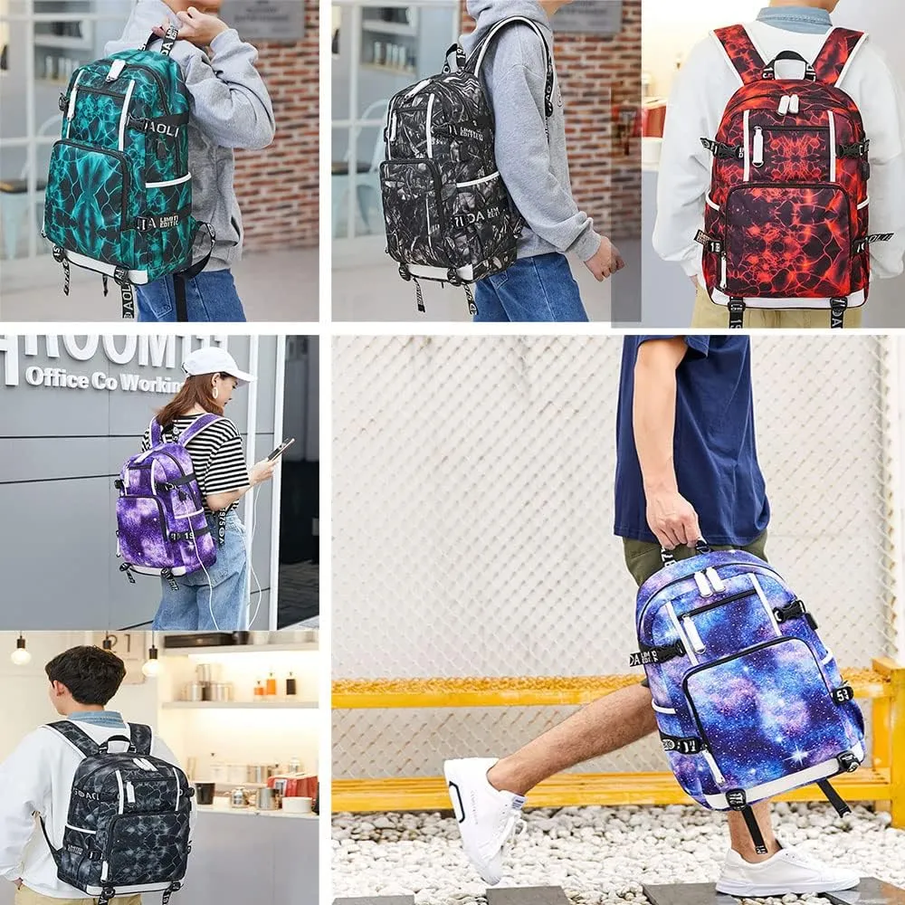 No. 30 Basketball Player Multifunctional Backpacks Sports Fan Bookbag Travel Student Backpack (Q1)