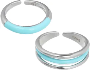 NOLITOY Adjustable Ring Set Silver Jewelry Set Fashion Ring for Birthday Jewelry