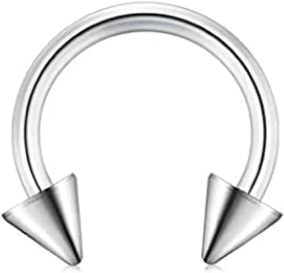 Nostril Piercing Jewelry, Stainless Steel Piercing Jewelry 8pcs Lip Eyebrow Tongue Ring 1.2mm Thickness U Shape Barbell Piercing Jewelry Gift