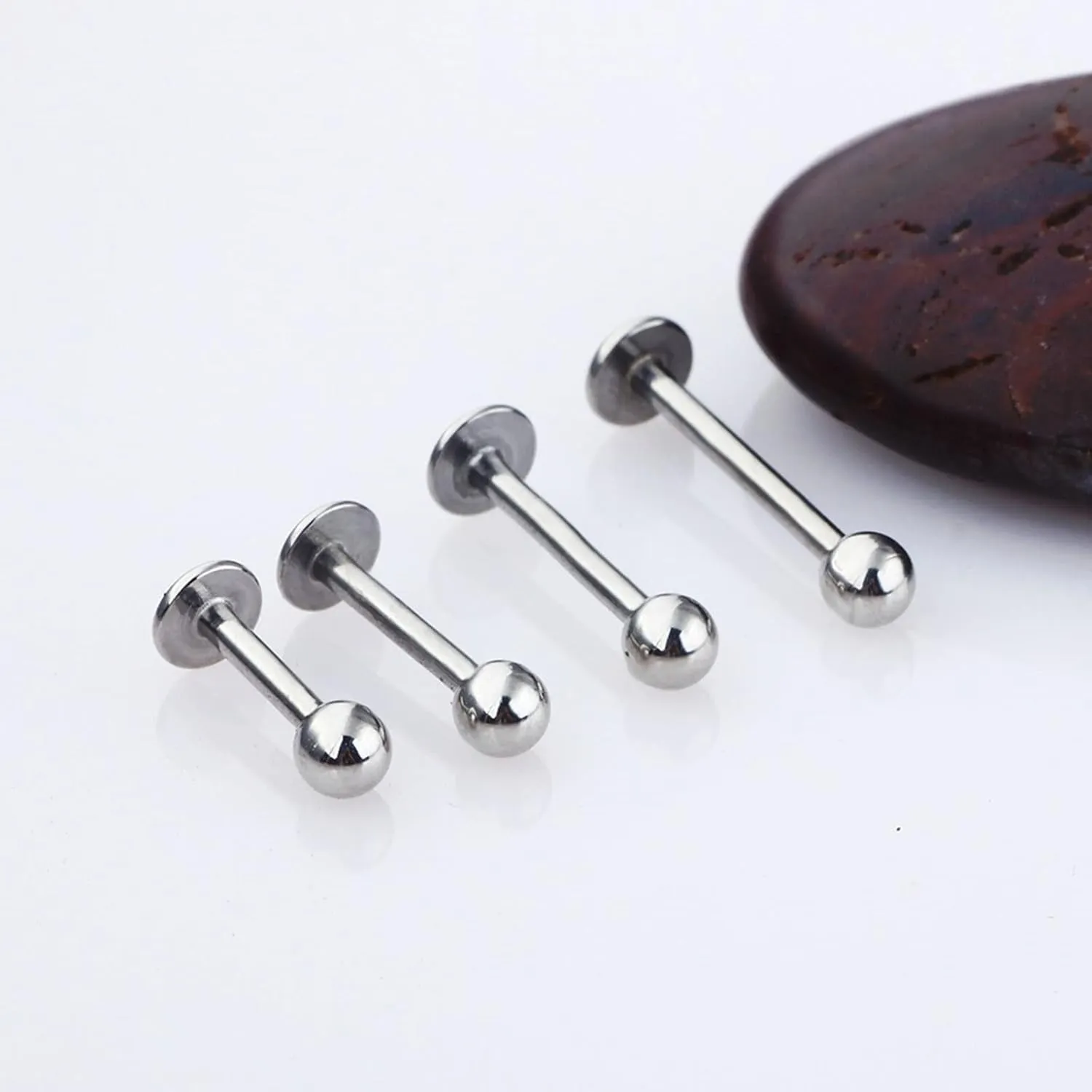 Nostril Piercing Jewelry, Stainless Steel Piercing Jewelry Ring 60pcs Lip Ring 1.2mm Thickness Circle U Shape Barbell Piercing Jewelry Vacation Gift