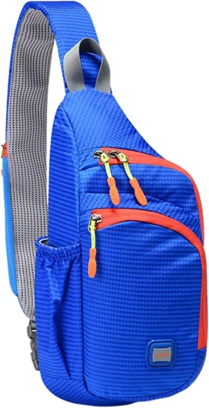 Nylon Fanny Pack Trendy Zipper Sling Bags With Side Pocket For Outdoor Sports Men Shoulder Bags Extra (B, One Size)
