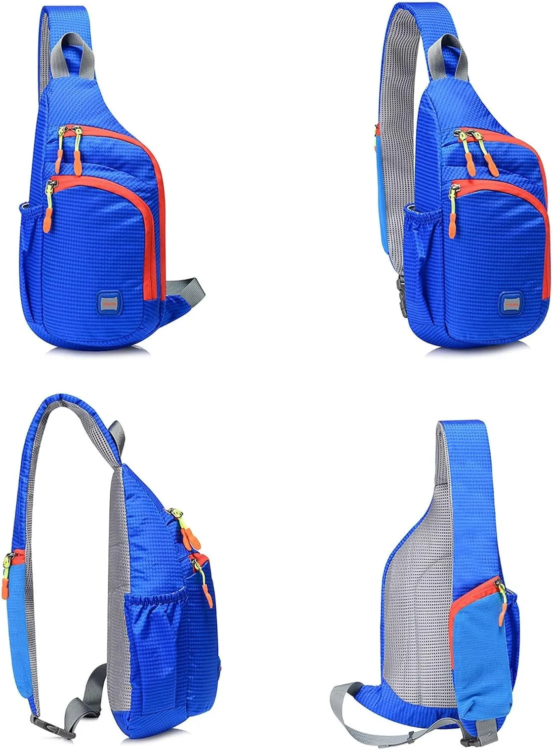 Nylon Fanny Pack Trendy Zipper Sling Bags With Side Pocket For Outdoor Sports Men Shoulder Bags Extra (B, One Size)