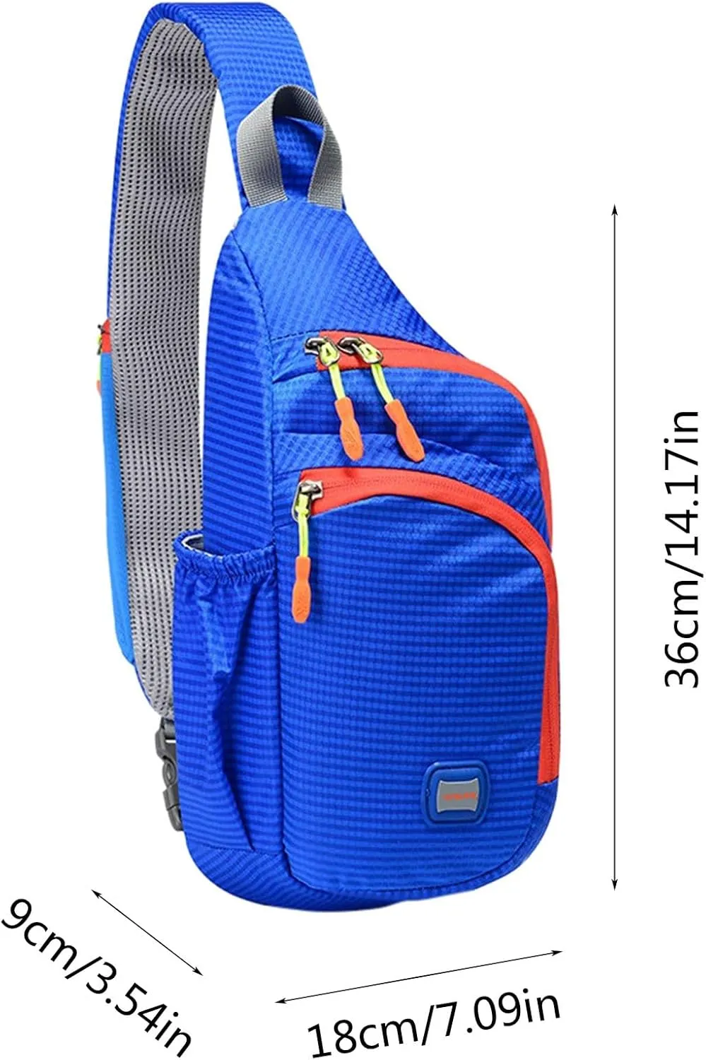 Nylon Fanny Pack Trendy Zipper Sling Bags With Side Pocket For Outdoor Sports Men Shoulder Bags Extra (C, One Size)