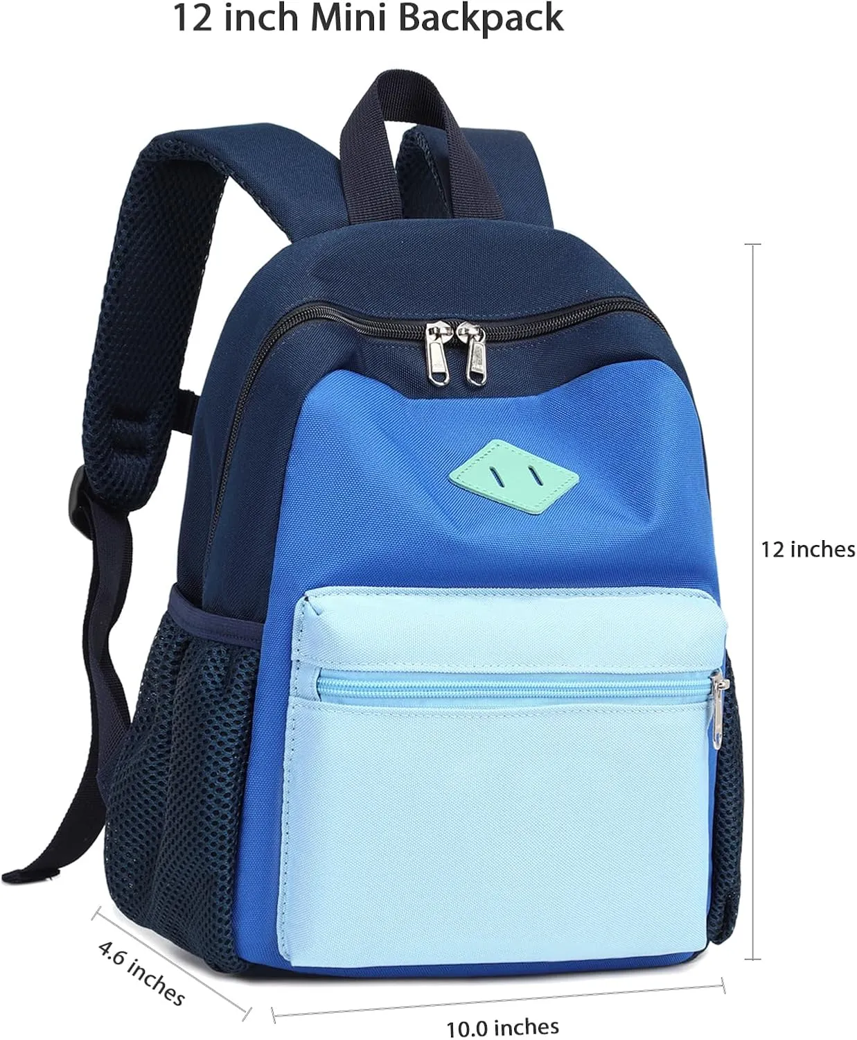 Octsky Preschool Kids Backpack, 12 inch Toddler Backpacks for Boys with Chest Strap, Ideal for School & Travel Backpacks