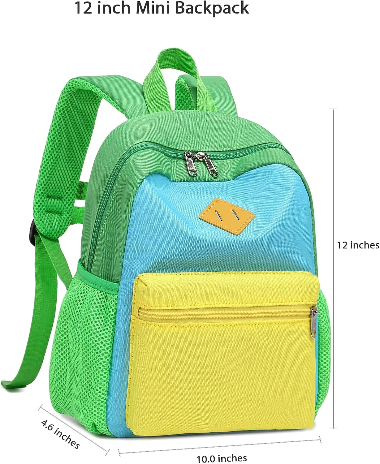 Octsky Preschool Kids Backpack, 12 inch Toddler Backpacks for Boys with Chest Strap, Ideal for School & Travel Backpacks