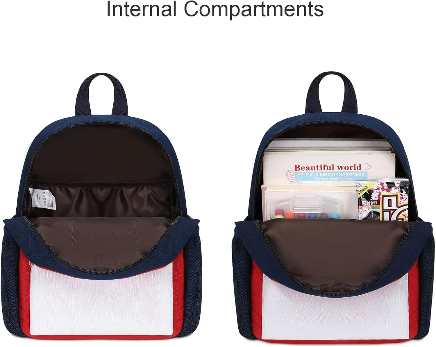 Octsky Preschool Kids Backpack, 12 inch Toddler Backpacks for Boys with Chest Strap, Ideal for School & Travel Backpacks