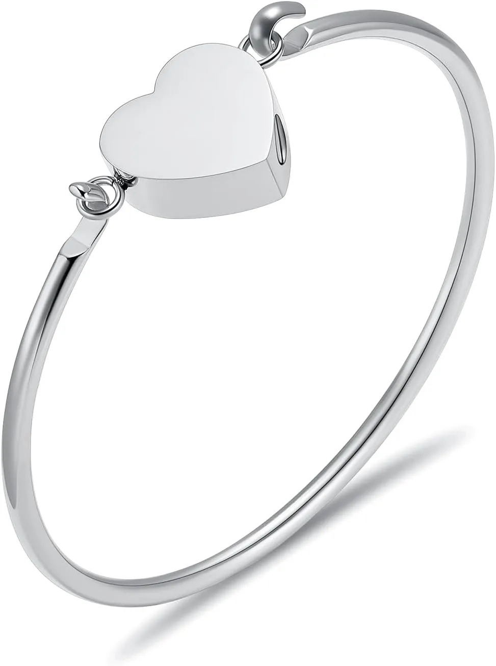 Oinsi Heart Urn Bracelet for Ashes, Cremation Jewelry Leather Bracelets for Men Women, Memorial Jewelry With Filling Kits