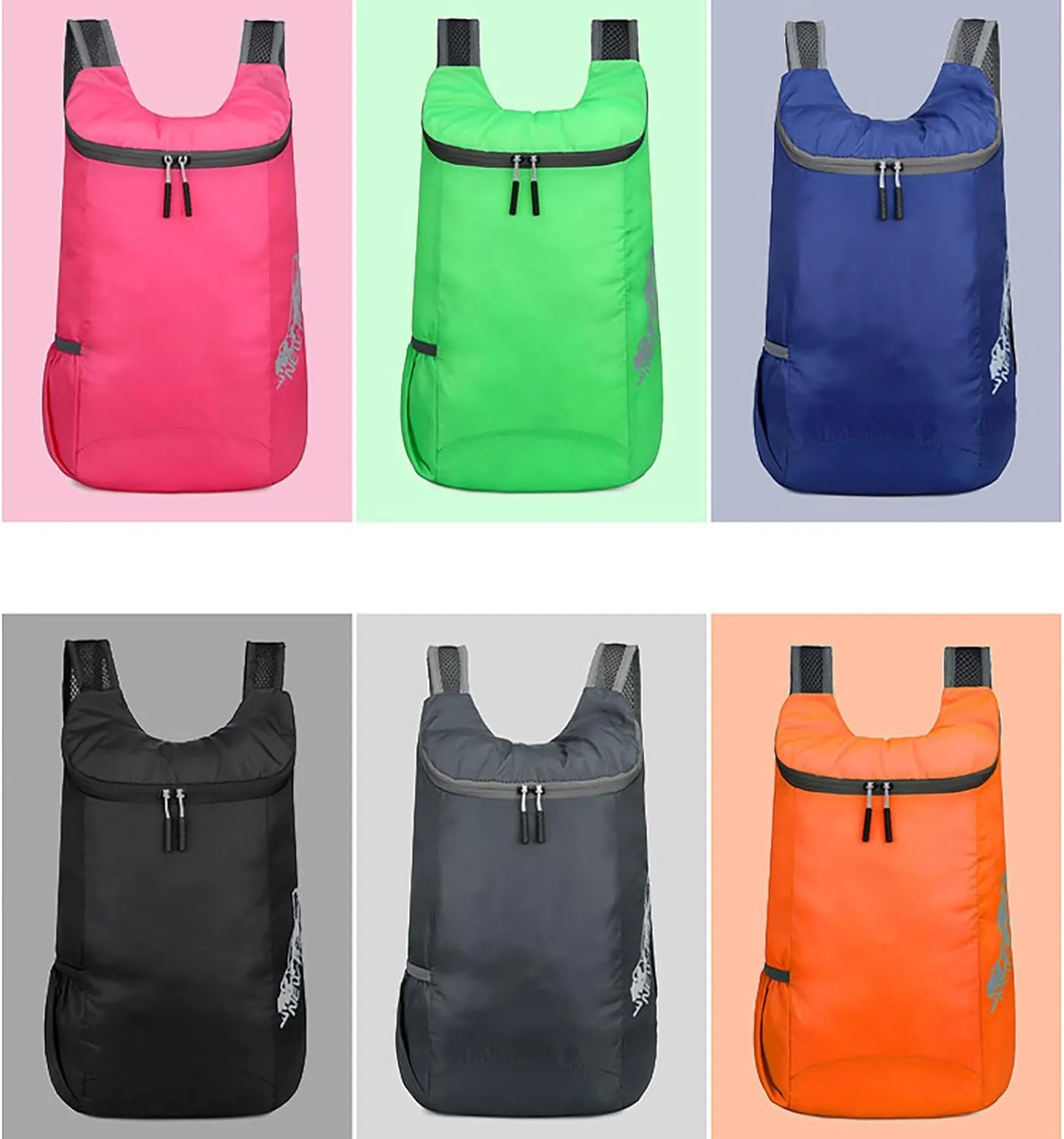 Outdoor Packable Backpack Lightweight Folding Rucking Backpacks Storage Travel Bag for Men Women Sports Daypacks(One Size)
