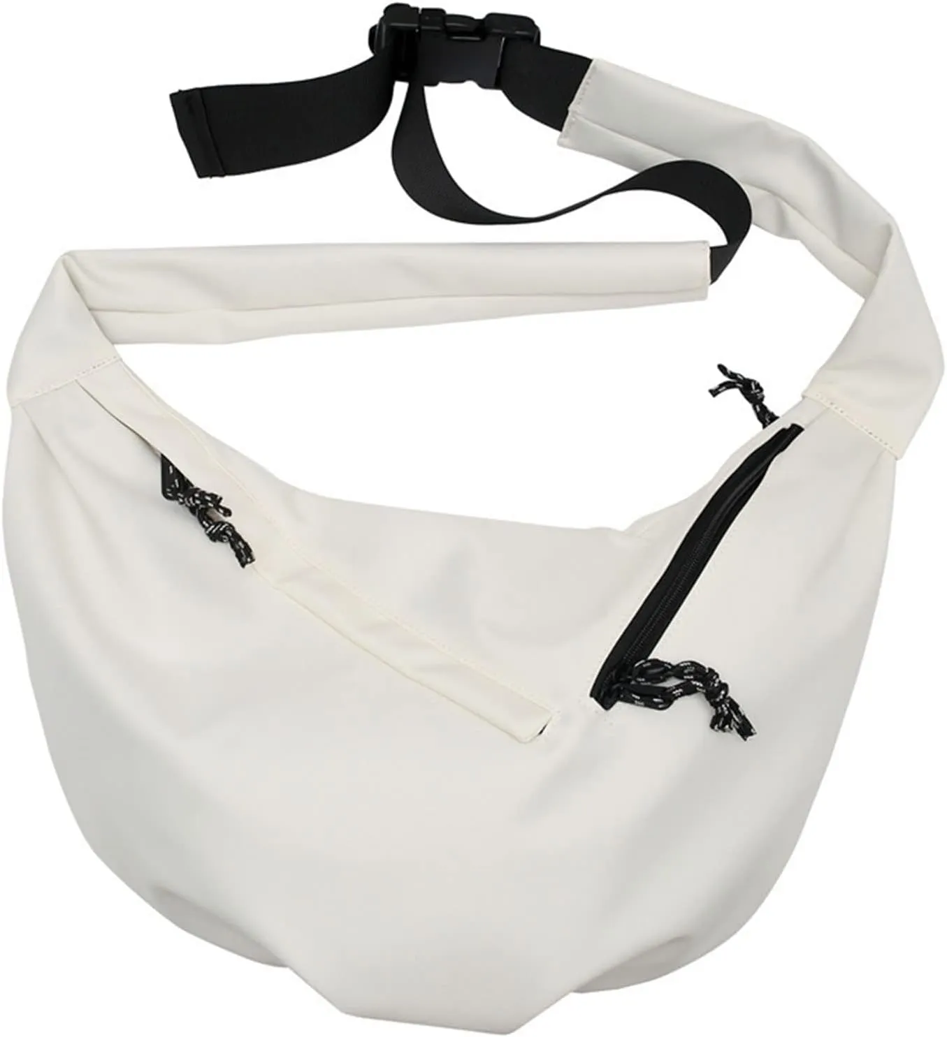 over Shoulder Bag Locomotive Cool Dumpling Shoulder Bags Casual Men And Women Single Shoulder (White, One Size)