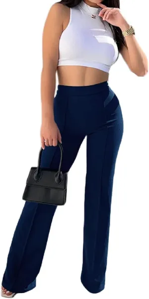 Pants for Women High Waist, High Waist Long Straight Leg Pants