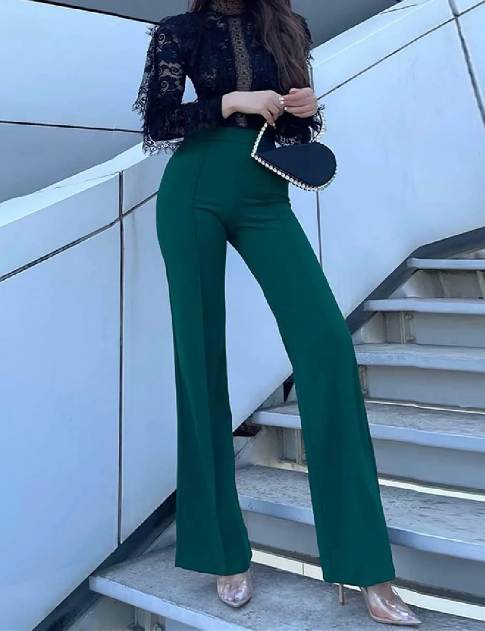 Pants for Women High Waist, High Waist Long Straight Leg Pants