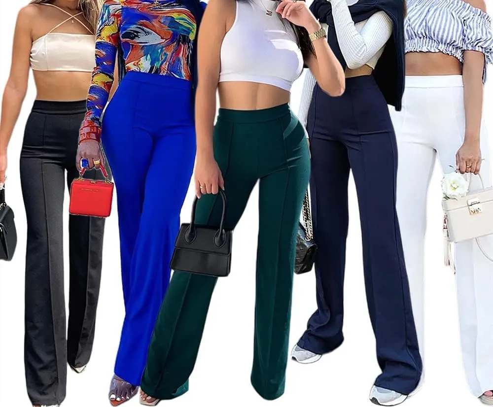 Pants for Women High Waist, High Waist Long Straight Leg Pants