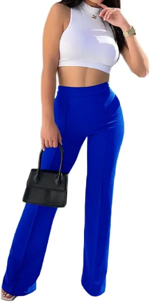 Pants for Women High Waist, High Waist Long Straight Leg Pants