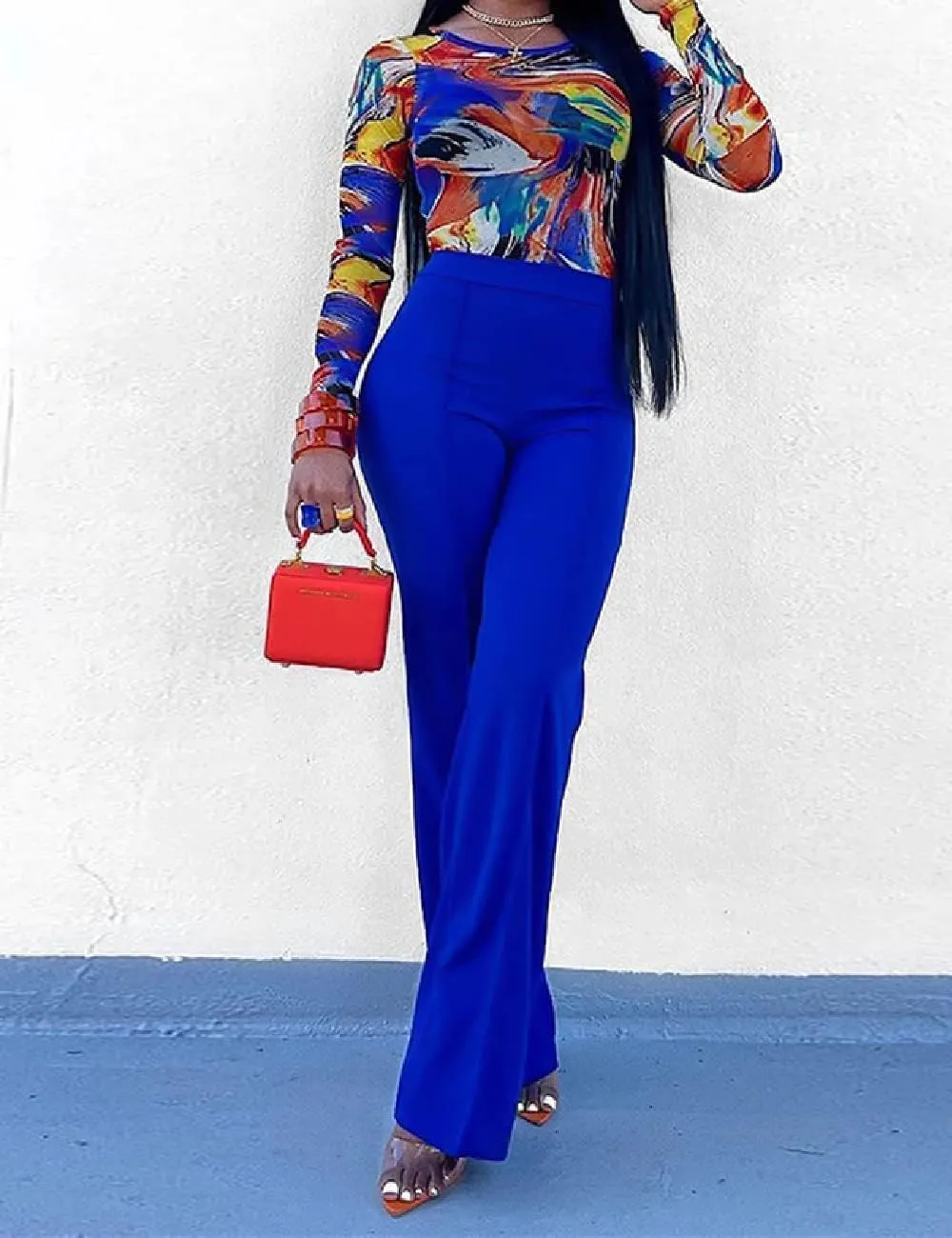 Pants for Women High Waist, High Waist Long Straight Leg Pants