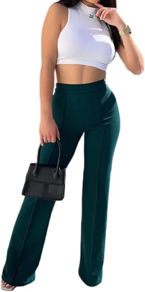 Pants for Women High Waist, High Waist Long Straight Leg Pants
