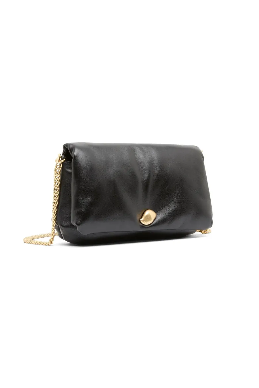 Perla Padded Chain Crossbody Black