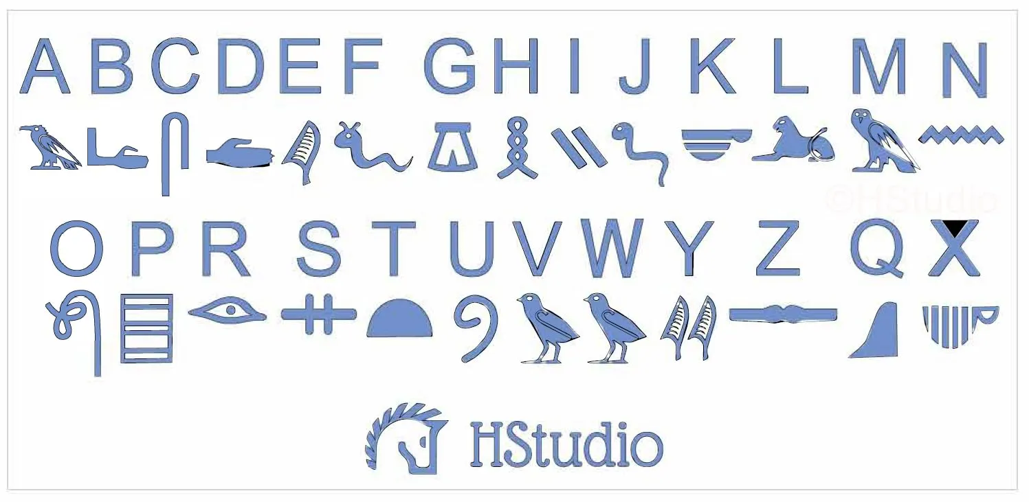 Personalized Cartouche Pendant Name Necklace, Hieroglyph Egypt Jewelry by HStudio (L, gold filled)