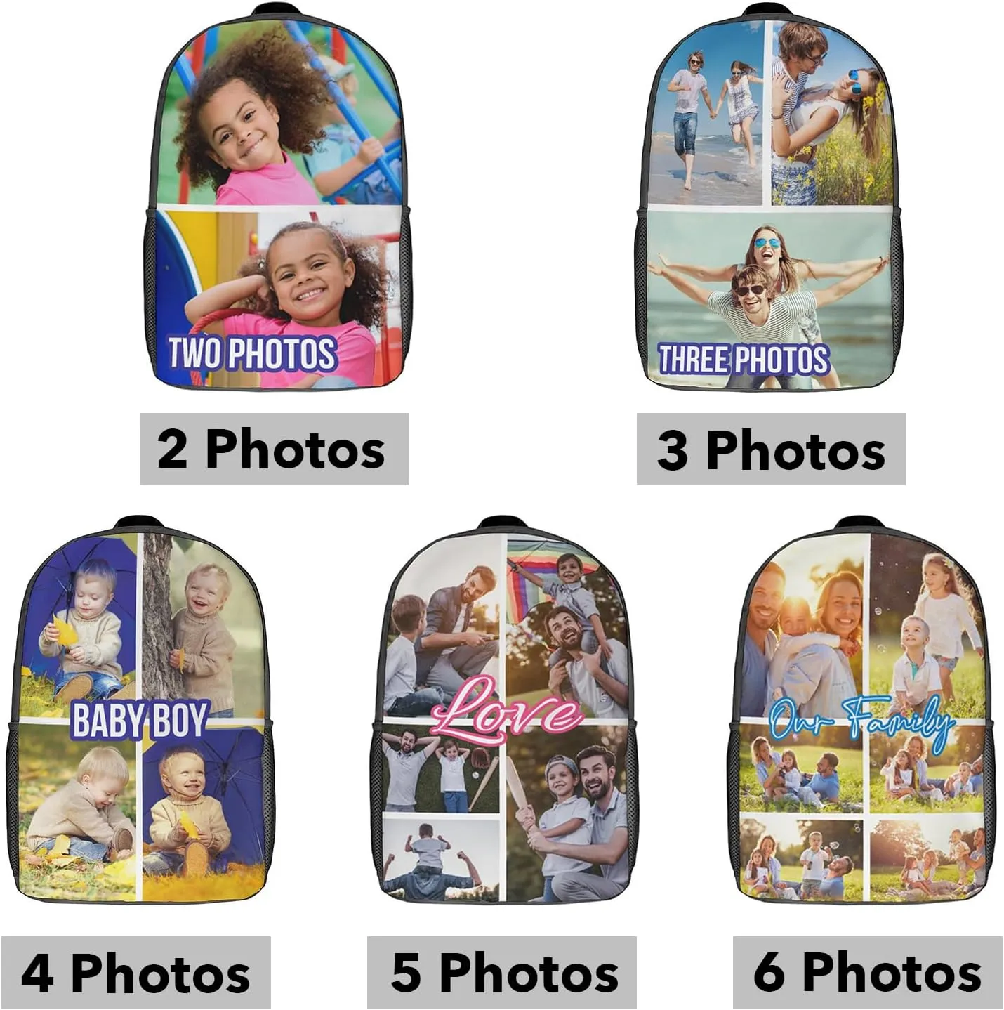 Personalized Custom Laptop Backpack Bookbag Customized Backpacks With Name Photos Travel Backpacks For Women Men 17IN