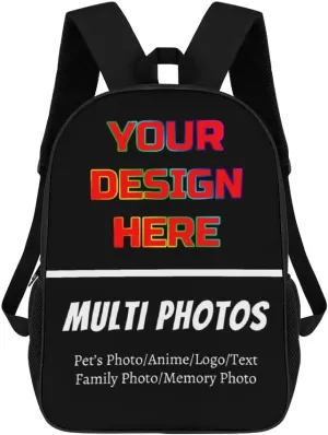 Personalized Custom Laptop Backpack Bookbag Customized Backpacks With Name Photos Travel Backpacks For Women Men 17IN