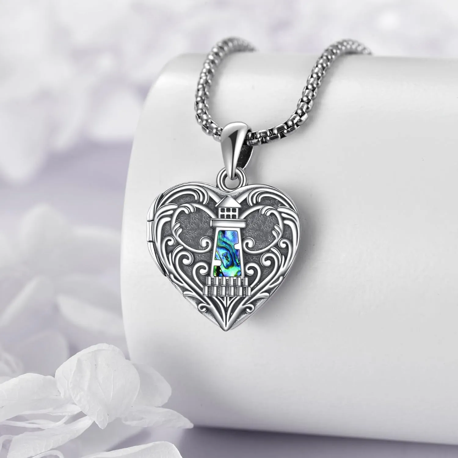 Personalized Heart Locket Necklace 925 Sterling Silver That Holds Pictures Photo Keep Someone Near to You Custom Lockets Necklaces Letters Engraving for His Her