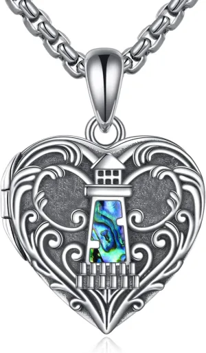 Personalized Heart Locket Necklace 925 Sterling Silver That Holds Pictures Photo Keep Someone Near to You Custom Lockets Necklaces Letters Engraving for His Her
